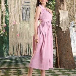 stylum Women A-line Pink Maxi/Full Length Dress image 2