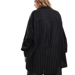 asos design Striped Oversized Shirt with Pocket Co-Ord image 2