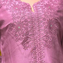Advya Ethnic Motif Embroidered Sequinned Cotton Straight Kurti image 3