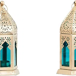 azhar Moroccan Lantern for Home Decoration with Antique Design Gold Iron Hanging Lantern-picture-22