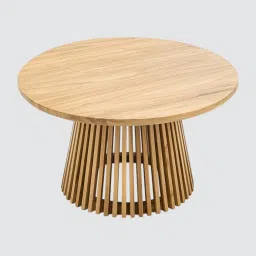 tanush furnitures Solstice Modern Centre Coffee Table with Monolithic Elegance in Natural Oak Color image 3