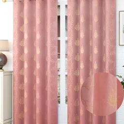galaxy home decor 242 cm (8 ft) Shower Velvet Room Darkening Curtain (Pack Of 2)-picture-21