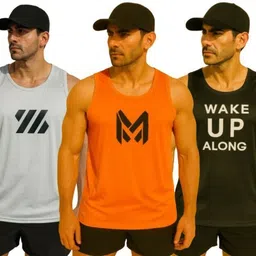 elite trend traders Pack of 3 Men Vest image 1