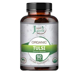 Just Jaivik Organic Tulsi Tablets -90Nos image 2