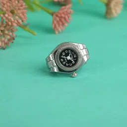 thrillz Adjustable Watch Ring For Girls Women Stainless Steel Silver Plated Ring image 3