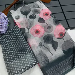 device of nt Printed, Woven Kanjivaram Pure Cotton, Cotton Linen Saree image 4