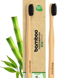 dencrus NATURAL CLEAN Bamboo Toothbrush with Charcoal Activated, Eco-friendly Ultra Soft Toothbrush image 1