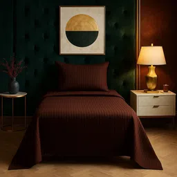 elegant weavers Microfiber Single Flat 144 TC Solid Bedsheet-picture-11