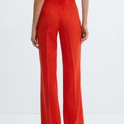 MANGO Women High-Rise Wide Leg Trousers image 5