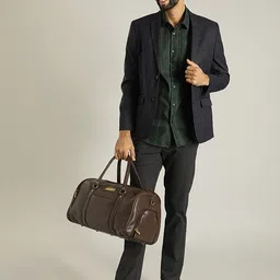 indian terrain Men Checkered Single Breasted Casual Blazer image 5