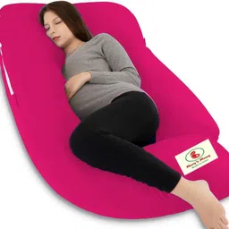 mom's moon Premium Multipurpose Microfiber Solid With 100% Cotton Cover And Zippered cover Microfibre Solid Pregnancy Pillow Pack of 1-picture-18