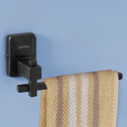 plantex Stainless Steel 304 Grade Darcy Napkin Ring/Towel Hanger/Bathroom Accessories Black Towel Holder-picture-47