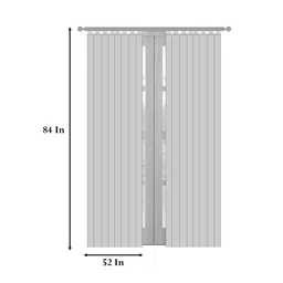 Maroon Floral Polyester 7 Ft Sheer Eyelet Door Curtain by GM Fabrics image 5