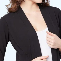 zeugen Polyester Self Design Coat For Women image 4