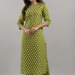 d k w Women Pure Cotton Kurta Pant Dupatta Set image 4