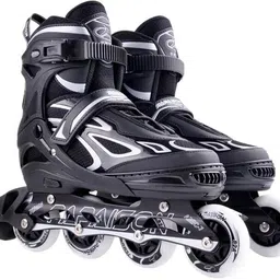 quvira BLACK SKATING KIDS 1 In-line Skates - Size 4-6 UK image 2