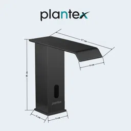 plantex Pure Brass Faucet with Sensor for Bathroom/Short Body for Washbasin-Black Pillar Tap Faucet image 5