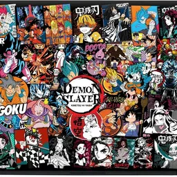 Anweshas Full Body Laptop Skin Sticker - Demon Slayer Collage Self Adhesive Vinyl Laptop Decal 15.6 image 3