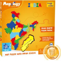 imagimake Mapology -States of India Map Puzzle-Educational Toy & Learning Aid- 4 Years+ image 2