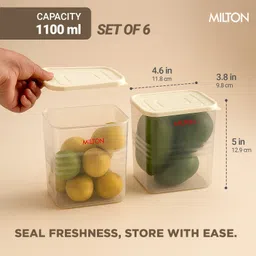 milton Plastic Fridge Container - 1100 ml image 4