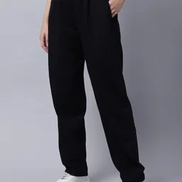 mack jonney Women Solid Black Track Pants image 3