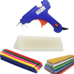 hotgluegun 20W 20 WATT 7MM hot melt Glue Gun with ON Off Switch and LED Indicator 5 Transparent + 5 Colored + 5 Glitter Sticks Standard Temperature Corded Glue Gun-picture-14