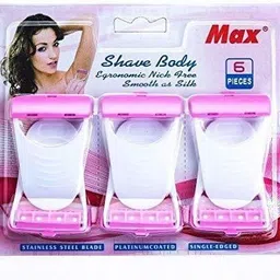 max Disposable Body & Bikini Shaving Razor For Women 6 pcs, Women image 1