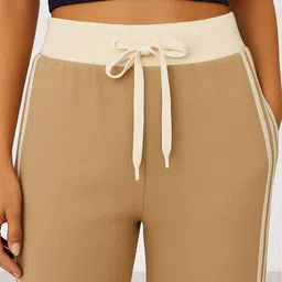 shahveer creation Women Striped White Track Pants image 2