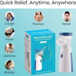 rk sales Portable Mesh Nebulizer Silent Wireless Vaporizer Machine With Respiratory Mask Battery Operated Nasal Aspirator image 5