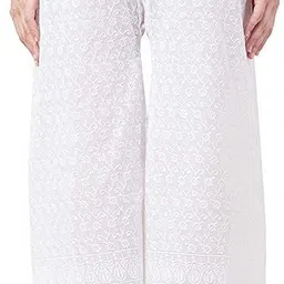 amfabrics Pack of 2 Women Relaxed Black, White Cotton Blend Trousers image 2