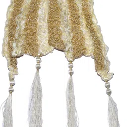 a r silk dupatta hub Art Silk Self Design White Men Dupatta image 5