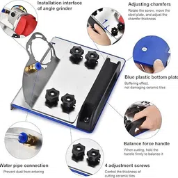 ranpra New Angle Grinders | Precision Cutting Frame for Tiles,Stone,Marble, and Granite Adjustable 45 Degree Stainless Steel Tile Beveling Tool for 100-Type Wood Cutter image 3