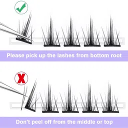 hannea False Eyelashes Extension Natural Curl DIY Eyelash Extension Kit, 11-13mm False image 4