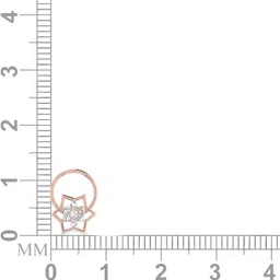 avsar Adira 14kt Cubic Zirconia Rose Gold Nose Wire image 4