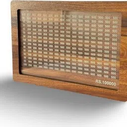 funlot Wooden Money Saving Box|Cash Saver Money Box with Counting Target Coin Bank .-M1 Coin Bank-picture-18