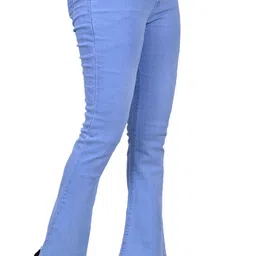 jovs hil Women Skinny Mid Rise Light Blue Jeans image 3