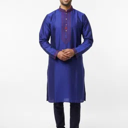 Men Art Silk Kurta Set-image-75