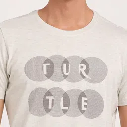 Turtle Typography Printed Pure Cotton Slim Fit T-Shirt image 5
