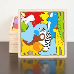 vhd Multicolor Wooden Animal Puzzle – Fun & Educational Toy for Kids AW38-picture-32