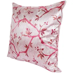 Pink Floral Polyester Blend 24 x 24 Inches Cushion Covers (Set of 2) by The Conversion image 5