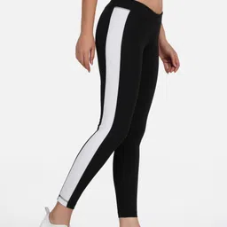 Color Block Women Black Tights-image-2