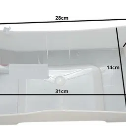 payflip Plastic Black Compressor Tray - Compatible with Whirlpool Refrigerators Fridge Door Shelf image 2