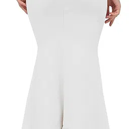 k j fashion SW-CREAM & WHITE Lycra Blend Petticoat image 5