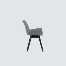 royaloak Zyra Fiber Cafe Chair with Revolving Mechanism In Light Grey Color image 4