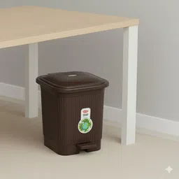 sonal - Square Medium Size Pedal Bin 4 Ltr. - Size(14.5x14.5x21) - Strong & Sturdy - Plastic Dustbin image 3