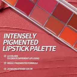 seung Moisturizing 12 Color Lip Gloss Palette, Creamy Texture Lipstick-Nw image 2