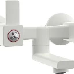 r. n. PTMT Superior Plastic Wall Mixer, Non Telephonic Water Tap for Bathroom Bathroom Wall Mixer Tap for Hot & Cold Water (White)_RNVIR01A17 Wall Mixer Faucet-picture-18