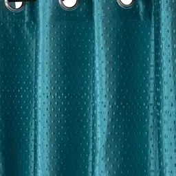 Aura Teal 2 Pieces Embossed Door Curtain image 4