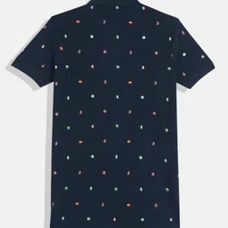 U.S. Polo Assn. Kids Boys Printed Pure Cotton Polo Collar T-shirt image 3