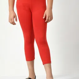 BAESD Girls Pack Of 4 Skinny Fit Cotton Lycra Capris image 3